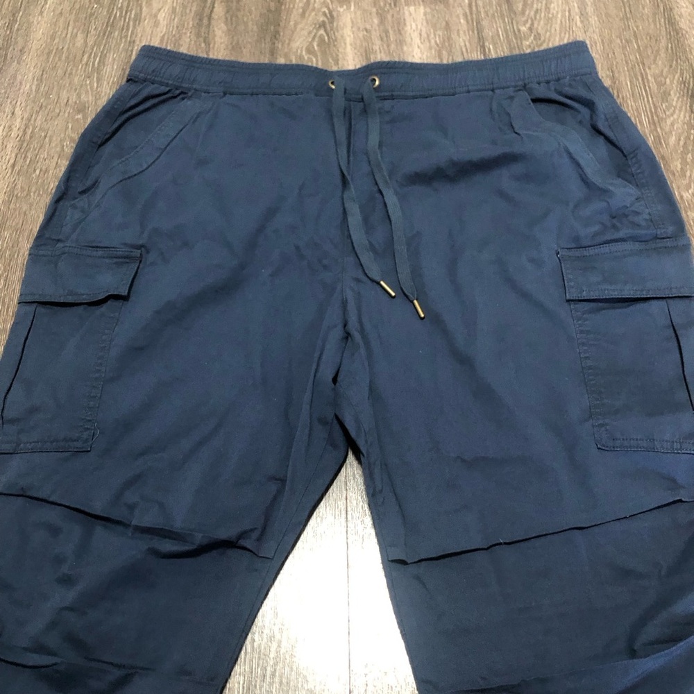 Polo Ralph Lauren Navy Blue Cargo Joggers Ankle Zip XXL - Picture 2 of 15